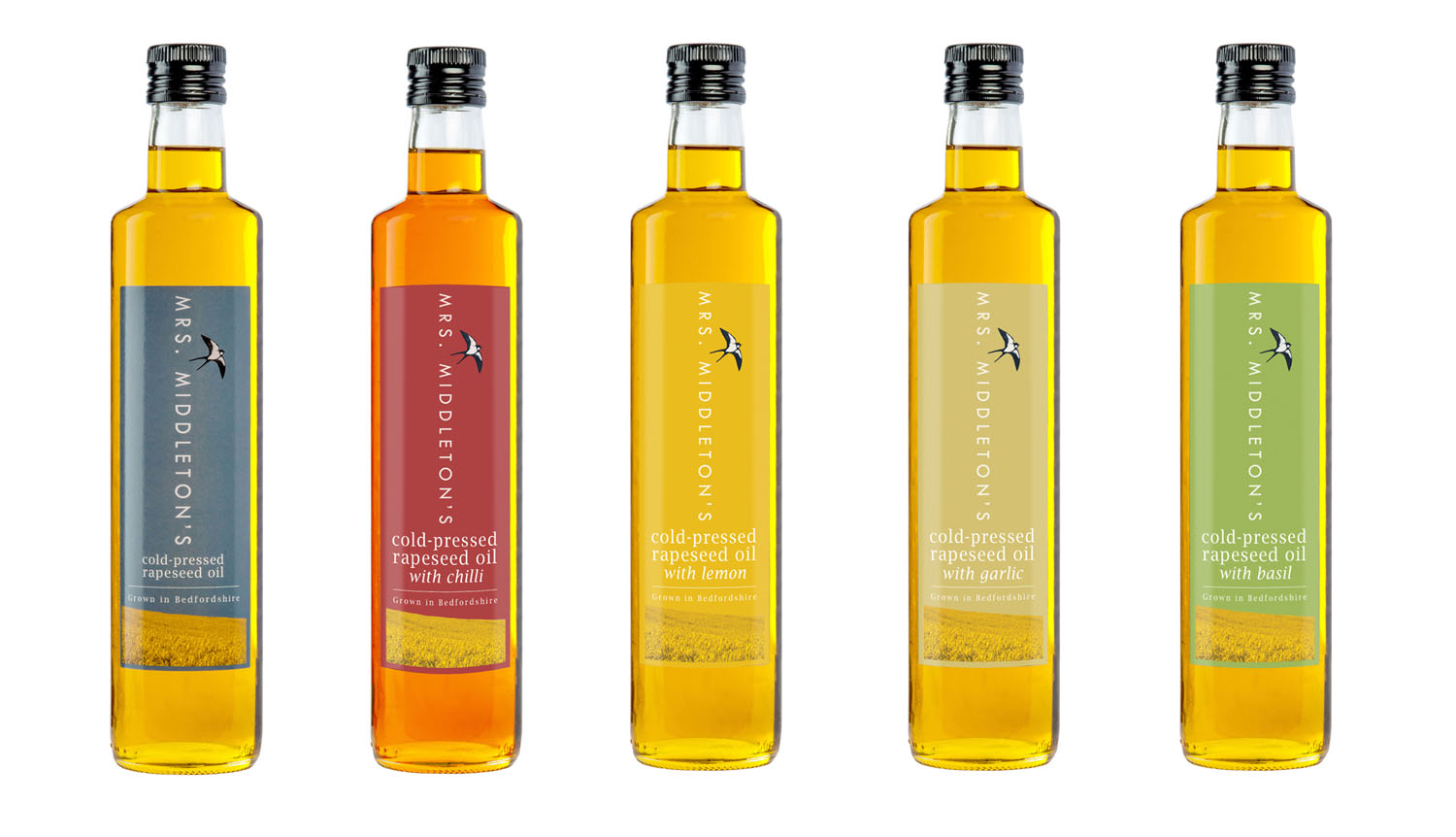 Flavoured Rapeseed Oil packaging design